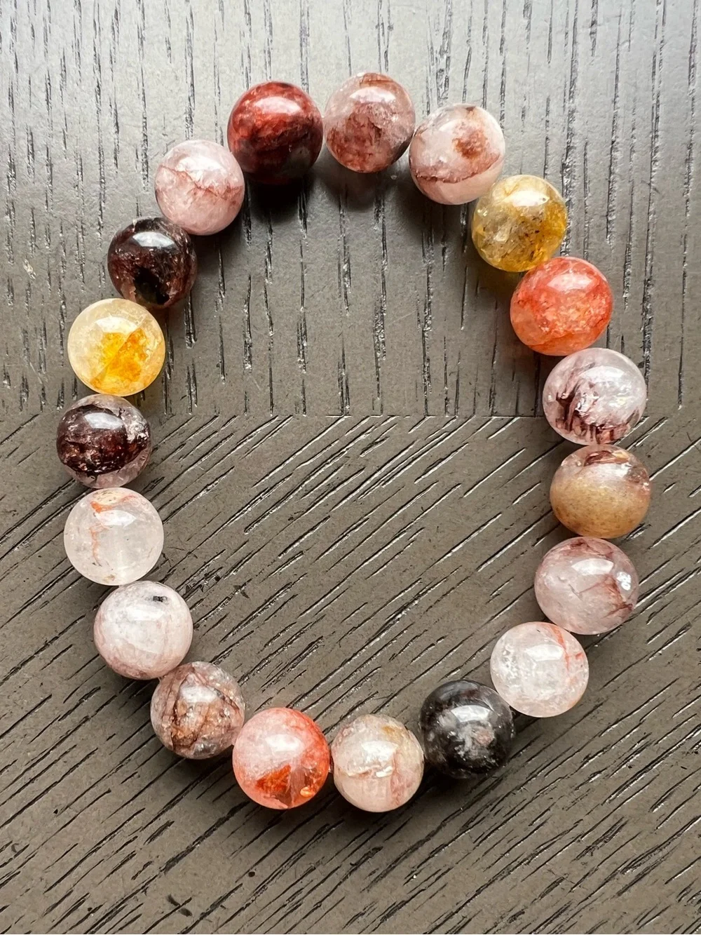 Hematoid with quartz bracelet 11mm SIZE 7.25’